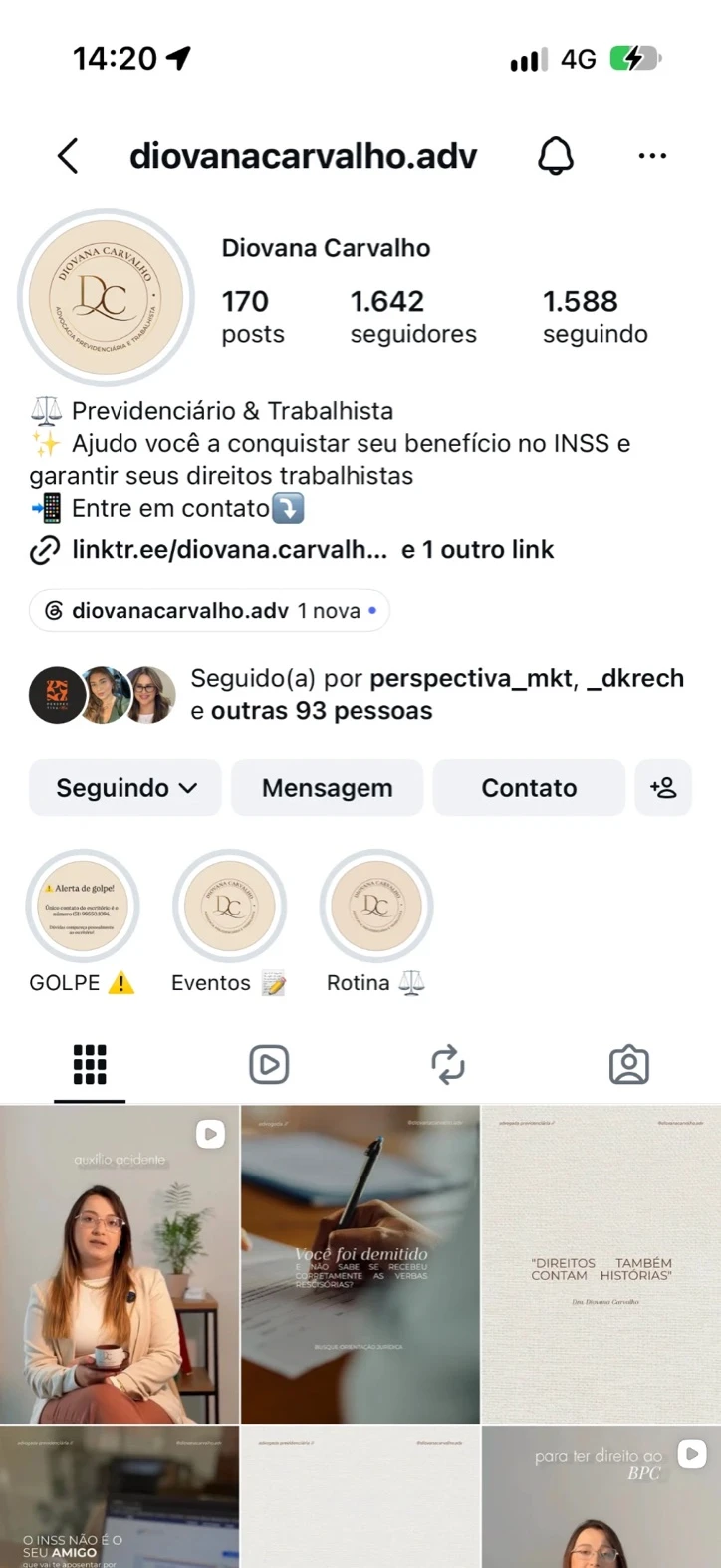 Perfil @diovanacarvalho.adv