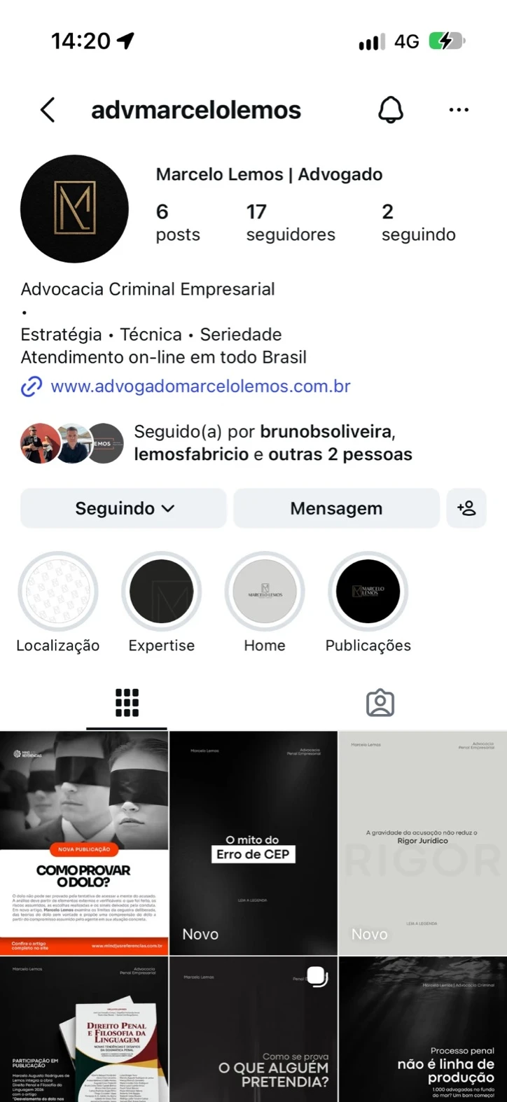 Perfil @advmarcelolemos