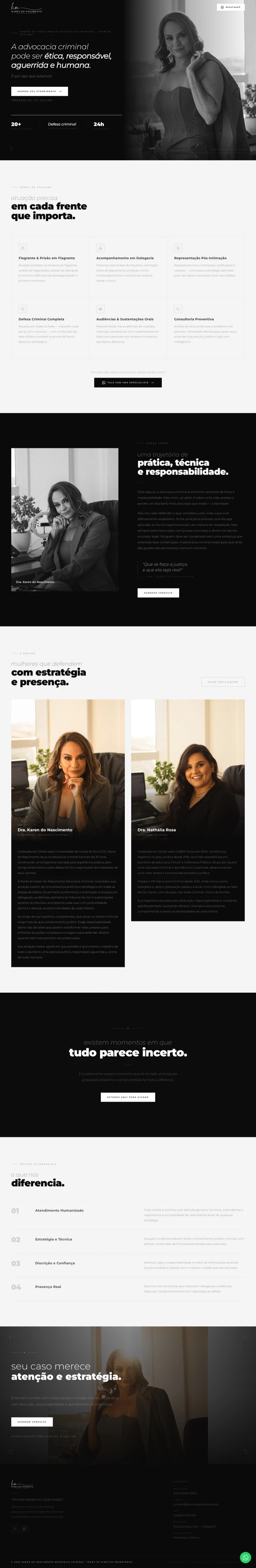Landing page KN Advocacia Criminal